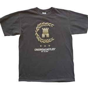 CROOKS & Castles Black Unisex T-Shirt Size Medium
